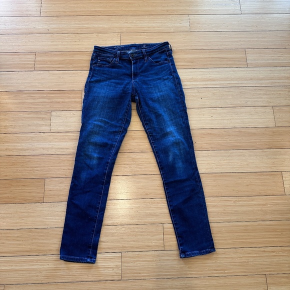 AG ADRIANO GOLDSCHMIED The Prima Ankle Cigarette Leg Denim Blue Jeans 26 x 27 - Picture 1 of 9